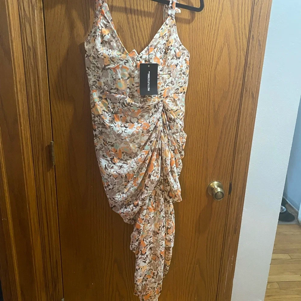Floral Ruched Dress - Multicolor - Picture 3 of 4